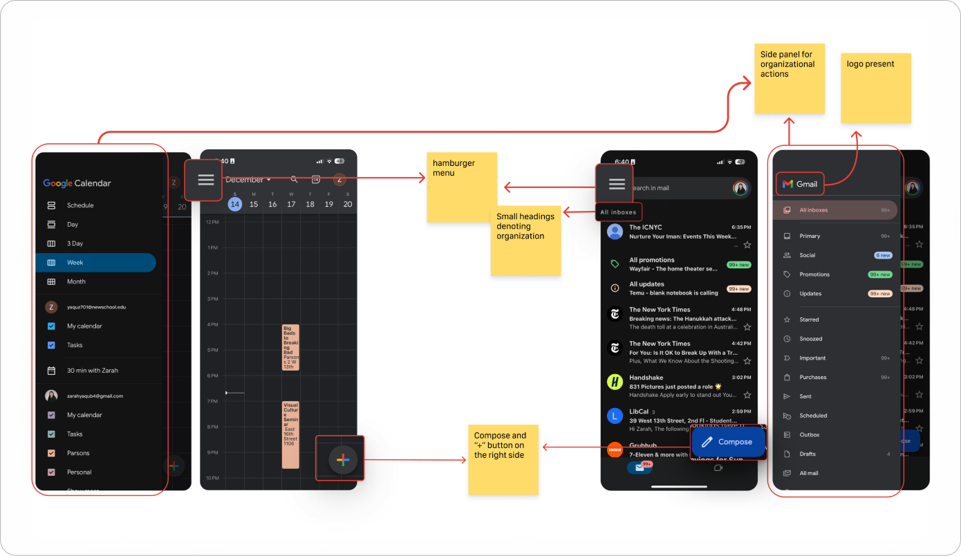 Auditing Gmail and Google Calendar for shared organizational patterns