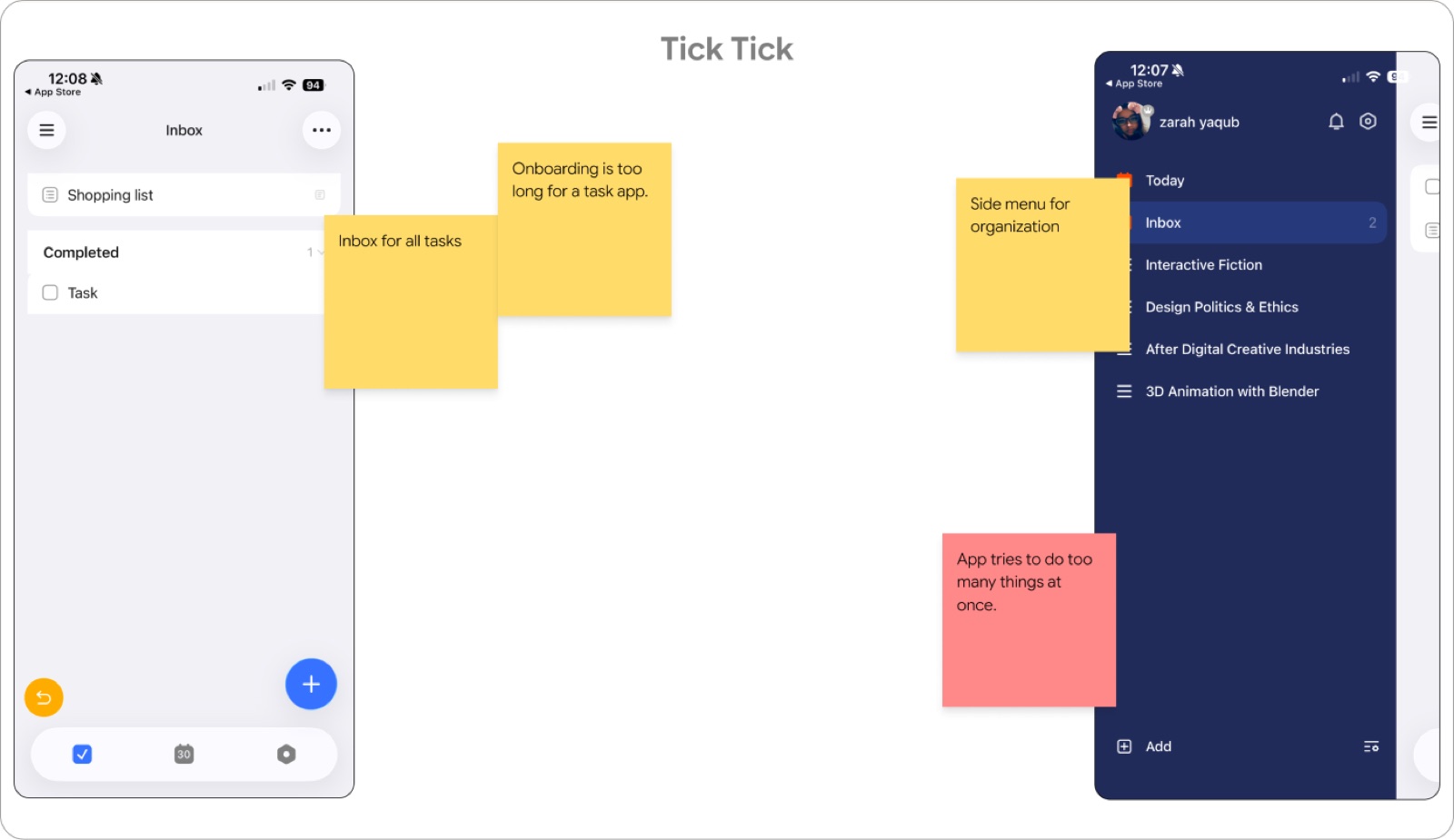 Competitor audit: annotated teardown of TickTick