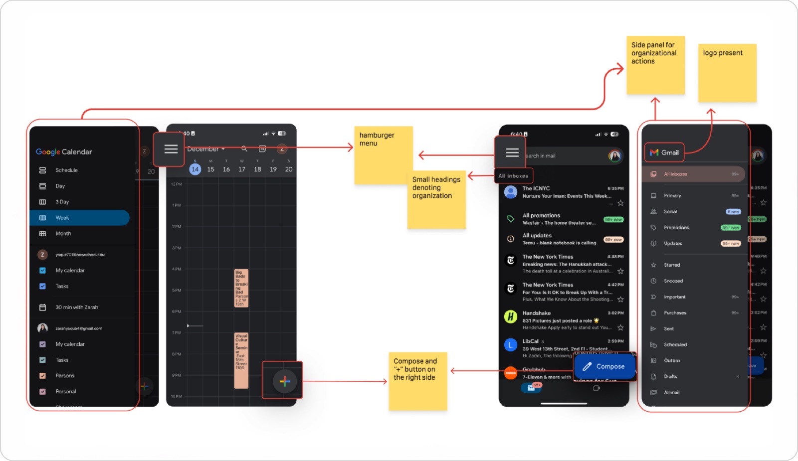 Auditing Gmail, Calendar, and Keep for shared patterns