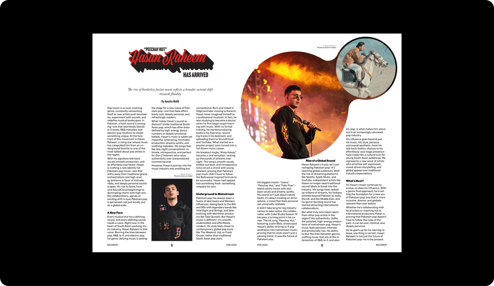 “Hasan Raheem Has Arrived” artist feature spread